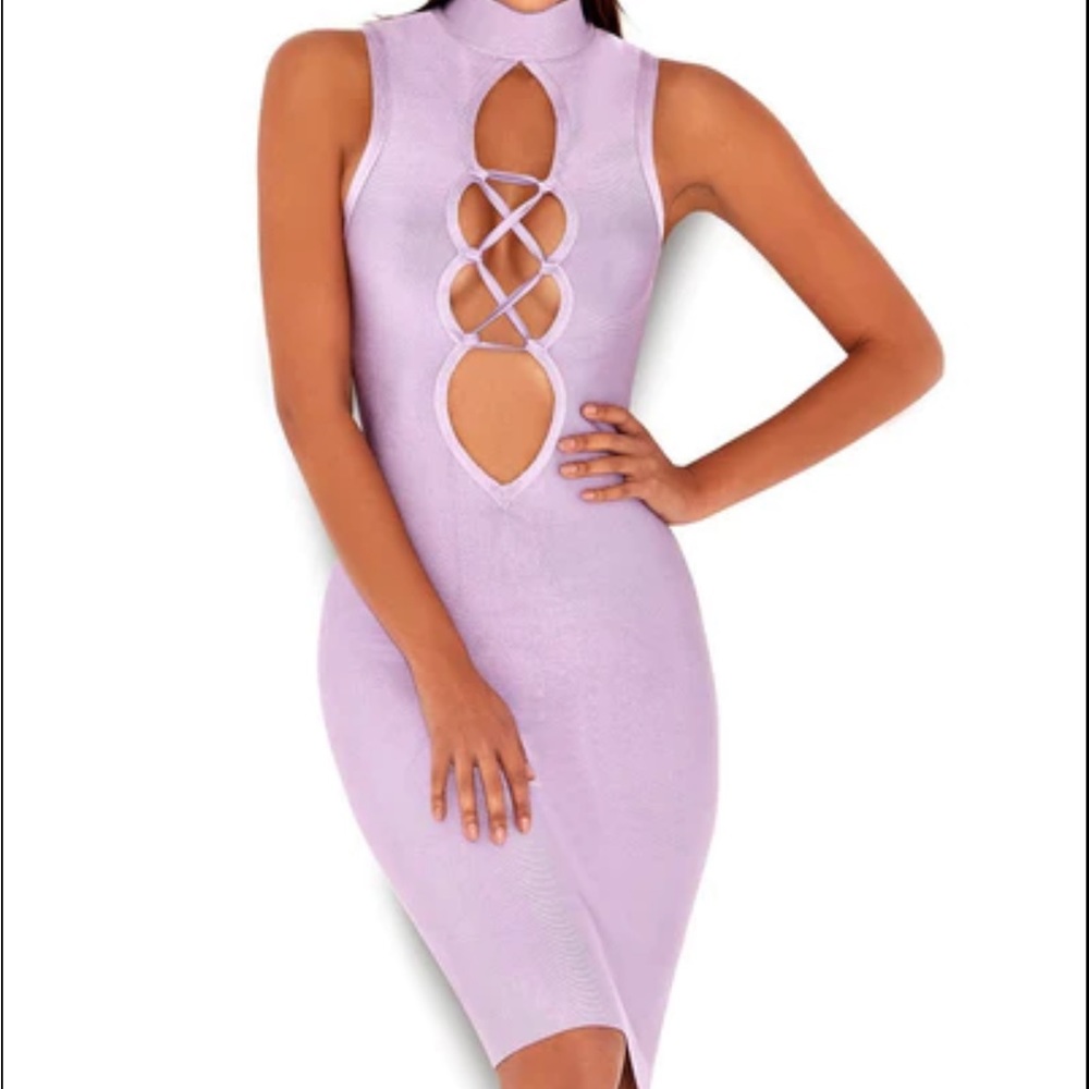 NWT House of CB  Harun Bodycon Lilac dress